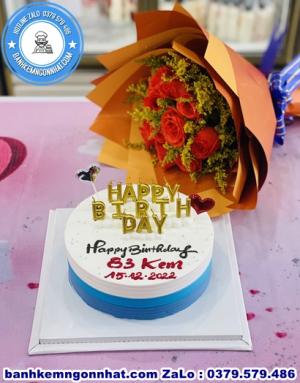 Combo Bánh Kem Và Hoa Tươi 04